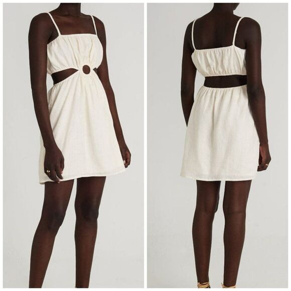 FAITHFULL THE BRAND Zuma Mini Dress Plain Shell - Picture 3 of 13